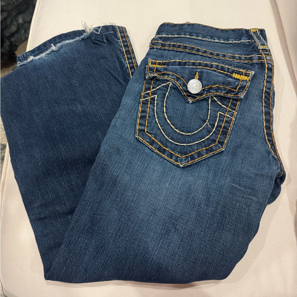 True Religion Dark Blue Straight Leg Jeans - Billy Super T